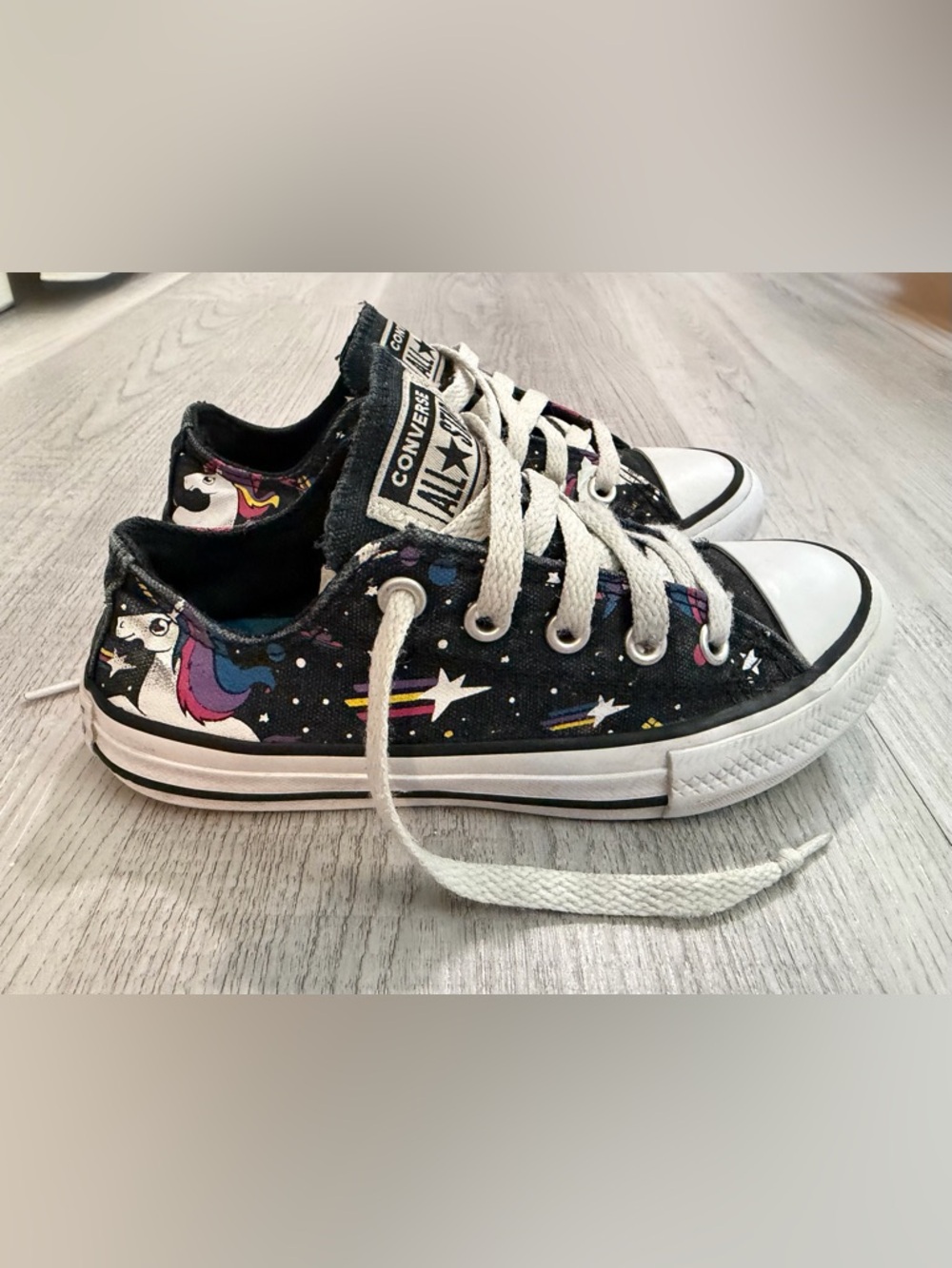 Converse Chuck Taylor All Star Rainbow Unicorn Low-top Sneakers in Black Size 12